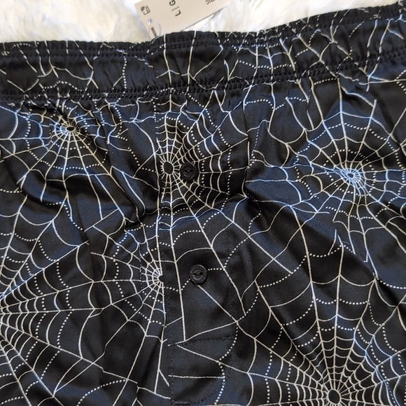 NWT VS Pink Spiderweb Tencel Shorts - Silky Black/White - Picture 6 of 15